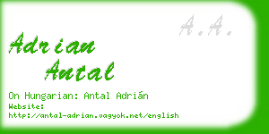 adrian antal business card