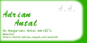 adrian antal business card